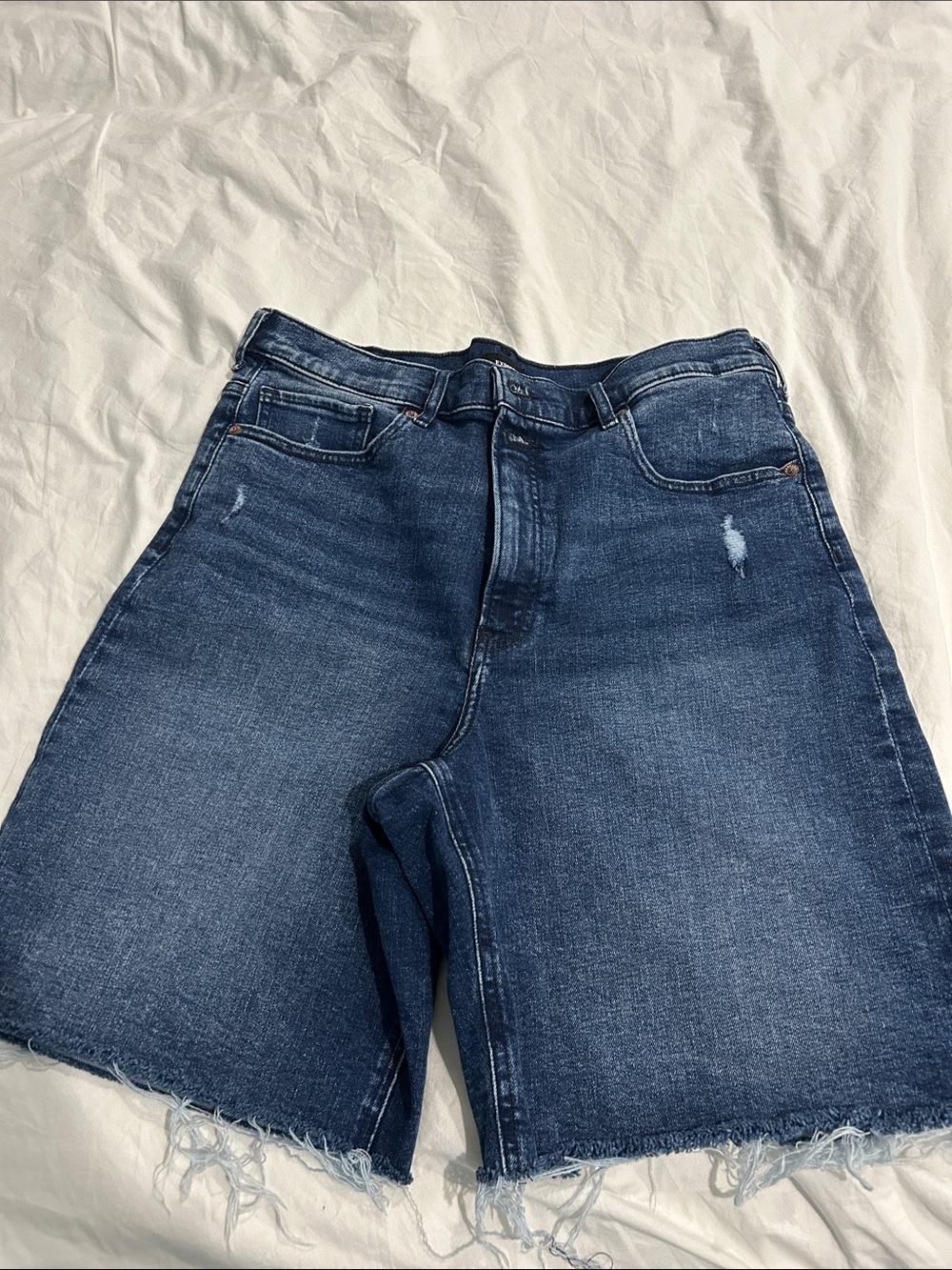 Express Dark Blue Denim Bermuda Shorts